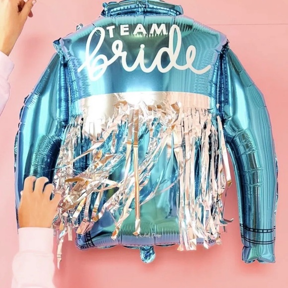 8 Bachelorette Party Balloons Fringe Jacket Team Bride Wife Of The Party 2.2ft - Picture 5 of 6